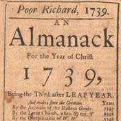 Benjamin Franklin publishes the first edition of his popular yearly (1732–1758) almanac.