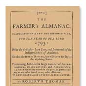 Robert Bailey Thomas begins publication of the still-extant <i>Farmer's Almanac</i>.