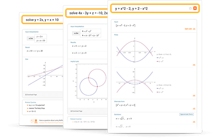 wolframalpha solve system of equations