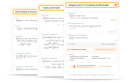 Triple integral results with series expansions, indefinite and definite integration, and solutions