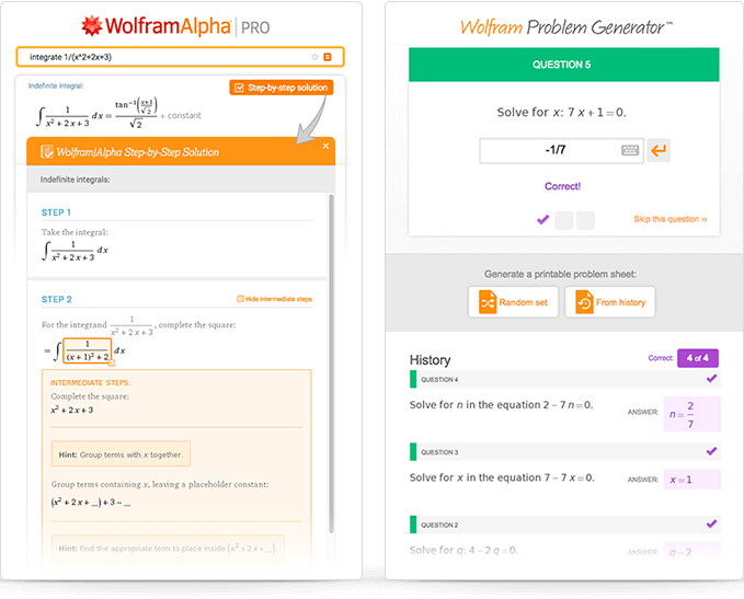 在Wolfram|Alpha结果{ARROW}中使用不同的学习工具